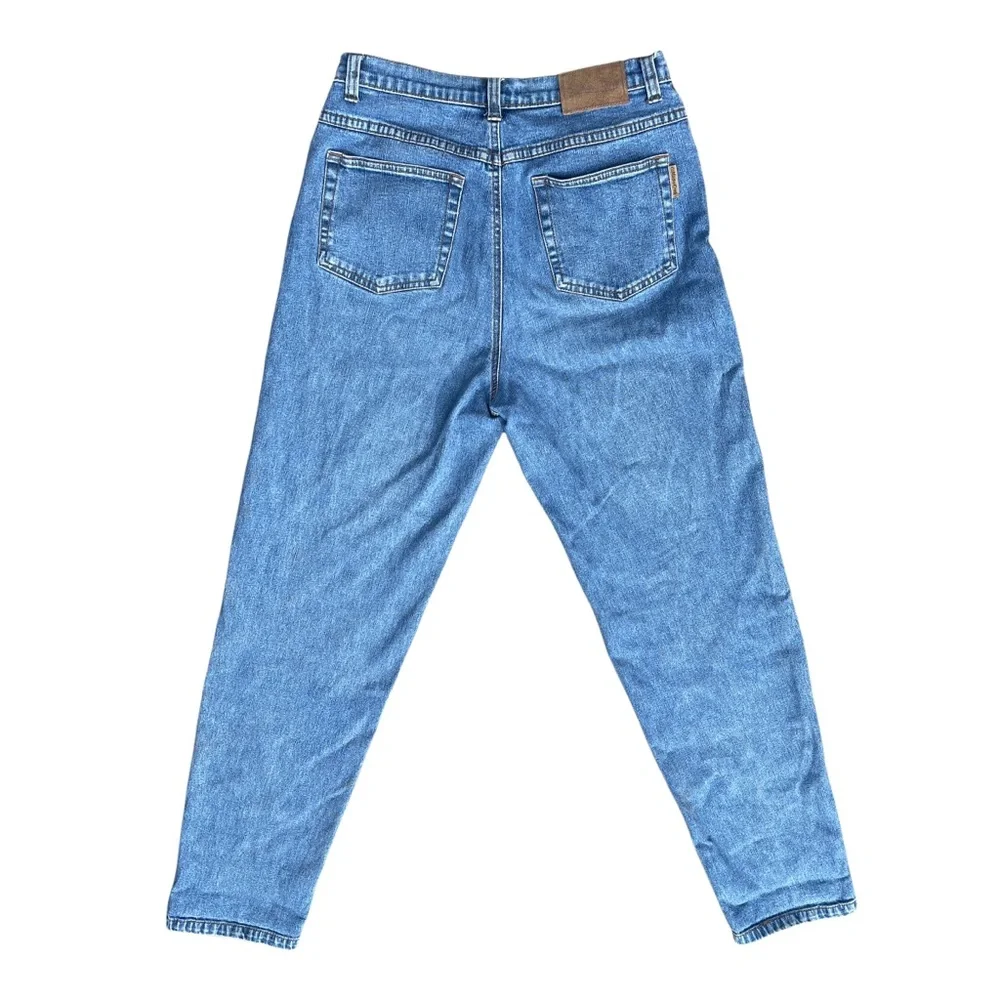 Coldwater Creek High Waisted Straight Leg Mom Medium Wash Denim Jeans Size 6
